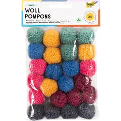 folia Pompons farbsortiert Party Ø 3,0 cm 24 St.