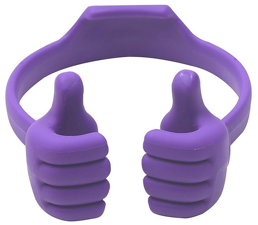 Houhence Thumbs-up Handy-Ständer, Tablet-Ständer für Schreibtisch, Smartphone Tablet-Ständer lila