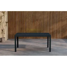 VCM Capo Gartentisch 160-240 x 100 x 75 cm Schwarz