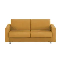 Sofa.de Schlafsofa aus Mikrofaser ¦ gelb ¦ Maße (cm): B: 195 H: 84 T: 100.0