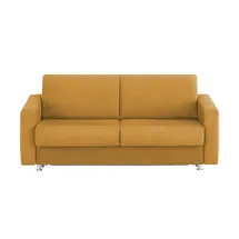 Sofa.de Schlafsofa aus Mikrofaser ¦ gelb ¦ Maße (cm): B: 195 H: 84 T: 100.0