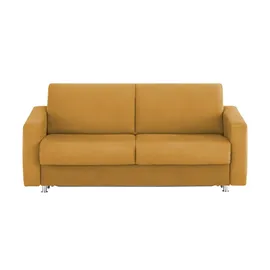 Sofa.de Schlafsofa aus Mikrofaser ¦ gelb ¦ Maße (cm): B: 195 H: 84 T: 100.0