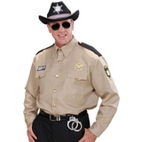 shoperama Sheriff-Hemd für Herren Kostüm Police Cop Highway Patrol Polizei Polizist Ranger Uniform USA, Größe:XL