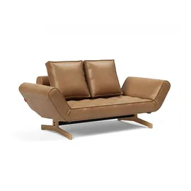 Innovation Living 3-Sitzer INNOVATION LIVING TM "Ghia Schlafsofa, Couch mit Wohlfühl-Faktor", braun, B:178cm H:83cm T:93cm, Sofas, eine große Liegefläche mit geringer Stellfläche, beidseitig abklappbar