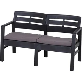 PROGARDEN Lounge-Set Java 4-teilig Anthrazit