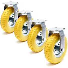 Wiltec Bockrollen Set 4x Ø225mm 100 kg