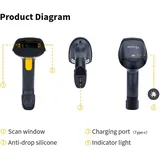 Equip Barcode Handscanner Laser Wireless USB | schwarz