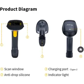 Equip Barcode Handscanner Laser Wireless USB | schwarz