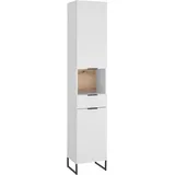 BASIC by Balculina Denver Hochschrank 38 x 195 cm Weiß Holz