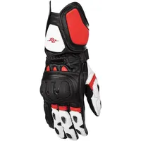 Rusty Stitches Marc Motorradhandschuhe, schwarz-weiss-rot, Größe M