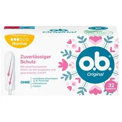 o.b. Tampons Original Normal Größe normal für mittlere bis stärkere Tage, 32 St.