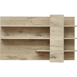Innostyle Wohnwand INNOSTYLE "BELLANO", braun (außen viking oak nature nb, innen graphit nachbildung), B:332cm H:186cm T:44cm, Glas, Holzwerkstoff, MDF, Kastenmöbel-Sets, Wohnwand, inkl. LED-Beleuchtung