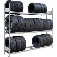 Schulte Reifenregal 20960, 225 x 200 x 40cm, 3 Ebenen, 400kg / Ebene, für 24 Reifen