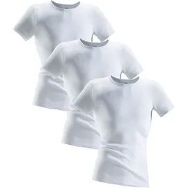 CLIPPER Unterhemd 3 Stk., aus Doppelripp, T-Shirt, Unterziehshirt, Kurzarm T-Shirt, Gr. 3 - 3 Stk., weiß, , 316864-3 3 Stk.