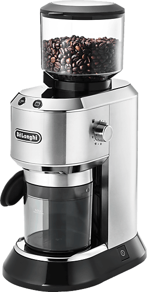 DELONGHI Dedica KG520.M Kaffeemühle Silber/Schwarz 150 Watt, Edelstahl-Kegelmahlwerk