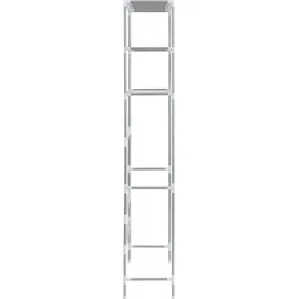 vidaXL Waschmaschinenregal 3 Ablagen Silbern 69x28x169 cm