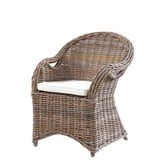 Garden Pleasure Relaxsessel, Korb Sessel BREST Natur Rattan grau Relaxsessel Fernsehsessel grau