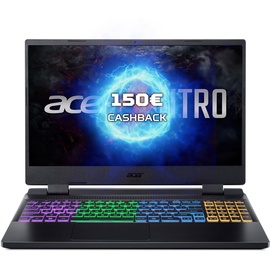 Acer Nitro 5 (AN515-58-76WN) Gaming Laptop | 15, 6" FHD 144Hz Display | Intel Core i7-12700H | 16 GB RAM | 512 GB SSD | NVIDIA GeForce RTX 4050 | Windows 11 | QWERTZ Tastatur | schwarz