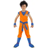 Chaks - Goku Saiyajin Kostüm Jungen, offizielles Dragon Ball Outfit, 7-teiliges Set für Karneval, Halloween & Anime Fans, 152