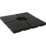 Mendler Schirmständer HWC-F79 Kunststoff 124 kg Schwarz