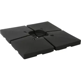 Mendler Schirmständer HWC-F79 Kunststoff 124 kg Schwarz
