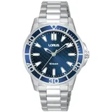Lorus Damen Analog Quarz Uhr mit Metall Armband,Silberblau