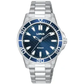 Lorus Damen Analog Quarz Uhr mit Metall Armband,Silberblau