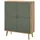 Home Affaire Highboard Alva 107 x 134 x 40 cm Grün/Schwarz