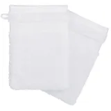 Atmosphera 2er-set Waschhandschuhe - Baumwolle 450 G/m2 - Weiß 15 × 21 Cm Atmosphera Créateur D'Intérieur