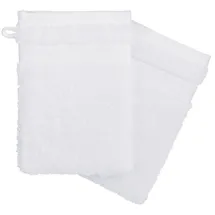Atmosphera 2er-set Waschhandschuhe - Baumwolle 450 G/m2 - Weiß 15 × 21 Cm Atmosphera Créateur D'Intérieur