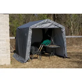 ShelterLogic Shed-in-a-Box Foliengerätehaus 9m2 grau