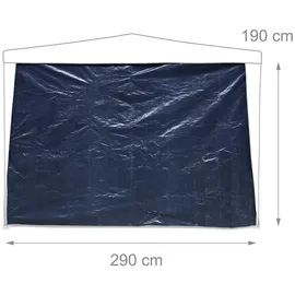 Relaxdays Pavillon-Seitenteile 2 Stück 2,90 x 1,90 x 0,50 m Blau