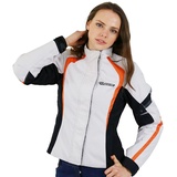 Nerve Artemis Damen Motorrad Jacke, Weiß/Schwarz, 42