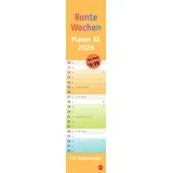 Heye Bunte Wochen Langplaner XL 2026: Streifenkalender 2026 - praktisches Format, um nie den Überblick zu verlieren, in coolem Design. Länglicher Kalender für Büro oder zu Hause (Bürokalender Heye)