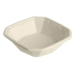 DUNI BioPak Menüschale Octabagasse, ungeteilt 188140 , 1 Karton = 6 x 50 Stück, 400 ml, braun