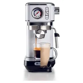 Ariete Espresso Slim Metal 1381 silber mit 1 oder 2 Tassen-Filter und Cappuccino-Düse