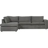 Livetastic Eckcouch 2-Sitzer Silber