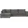 Livetastic Eckcouch 2-Sitzer Silber