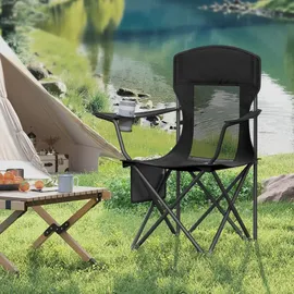 Songmics Campingstuhl 2er Set Schwarz