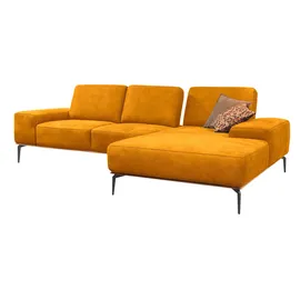 W.Schillig Eckcouch Leder 3-Sitzer Gelb