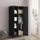 [en.casa] Kleiderschrank Seinäjoki 76 x 180 x 50 cm Schwarz