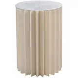 Trend-Center Beistelltisch H 60 cm DREL, Ø 40 cm - Creme Papier - Glas