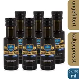 6 x Leinöl - Lausitzer Gold (kaltgepresst ungefiltert Premium Leinöl), 6 x 105ml