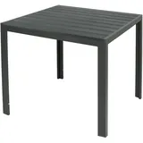 INDA-EXCLUSIV Gartentisch 90 x 90 x 74 cm Anthrazit/Grau