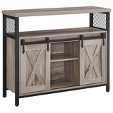 VASAGLE Sideboard, LSC092B02 grau 100,0 x 33,0 x 80,0 cm