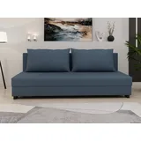 Homesy Schlafsofa Schlafsofa FACILE mit Bettkasten – Moderne 2-in-1 Couch mit Stauraum, mit Relaxfunktion blau