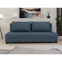 Homesy Schlafsofa Schlafsofa FACILE mit Bettkasten – Moderne 2-in-1 Couch mit Stauraum, mit Relaxfunktion blau
