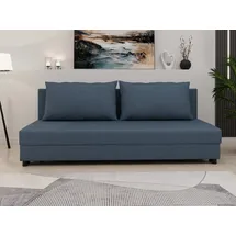 Homesy Schlafsofa Schlafsofa FACILE mit Bettkasten – Moderne 2-in-1 Couch mit Stauraum, mit Relaxfunktion blau