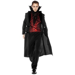Underwraps Kostüm Gothic Vampirlord Kostüm, Vampirkostüm für barocke Blutsauger schwarz M-L