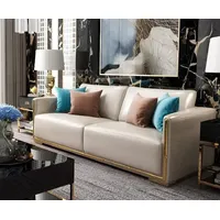 Xlmoebel Sofa Dreisitzer Polstermöbel Design Sofa in modernem Leder, Hergestellt in Europa weiß